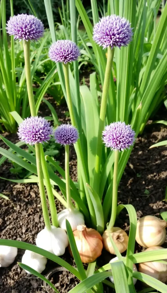 Alliums (Garlic, Onions, Chives) – Defensive Bulbs