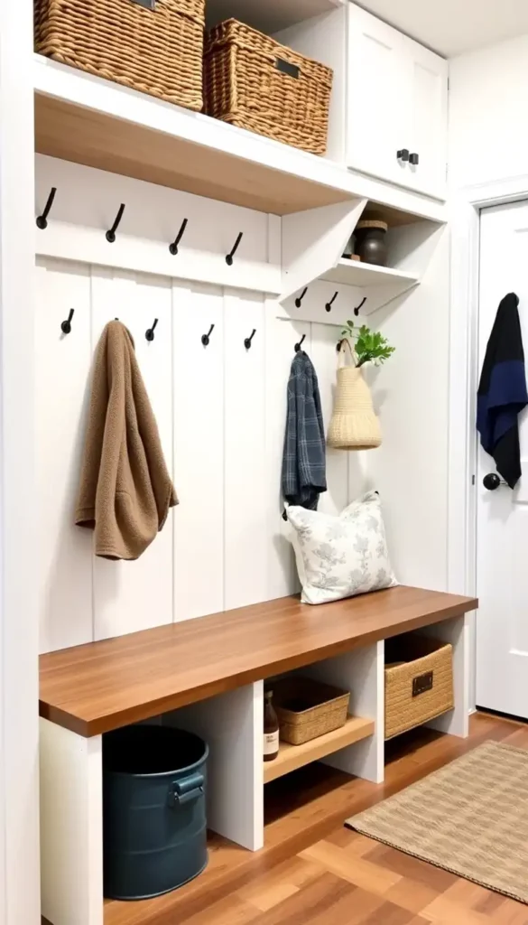 Combine IKEA HACKS for a Custom Mudroom