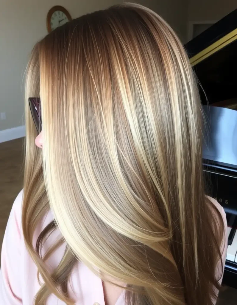 Long Layers with Curtain Bangs