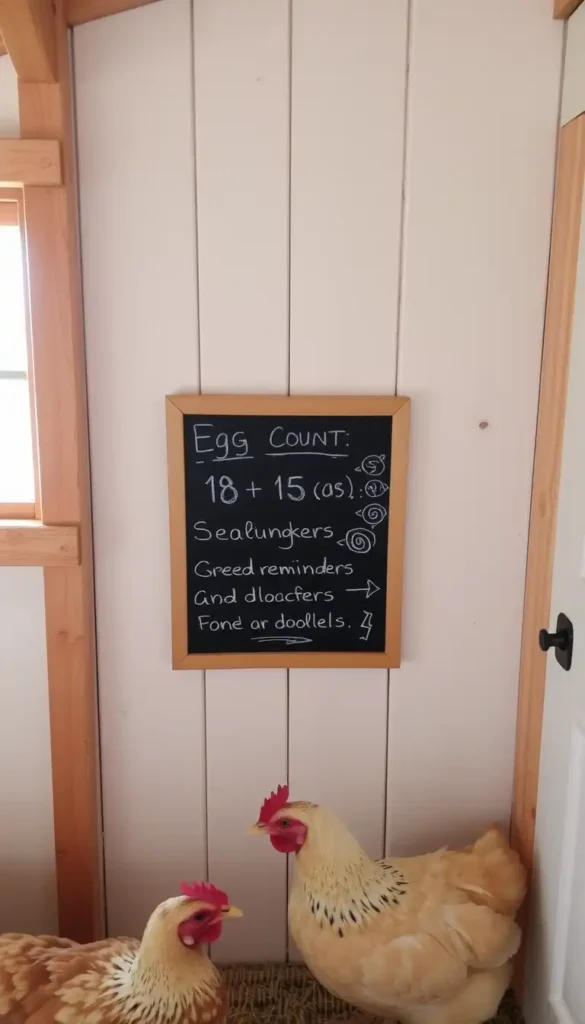 Magnetic Chalkboard for Egg Counting & Notes