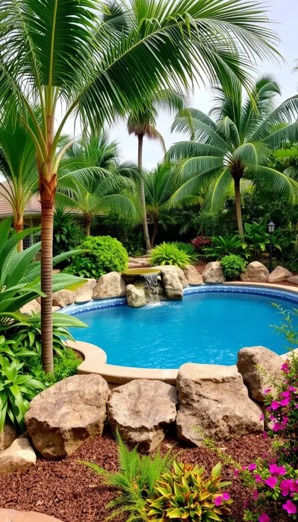 Natural Pool Look with Landscaping