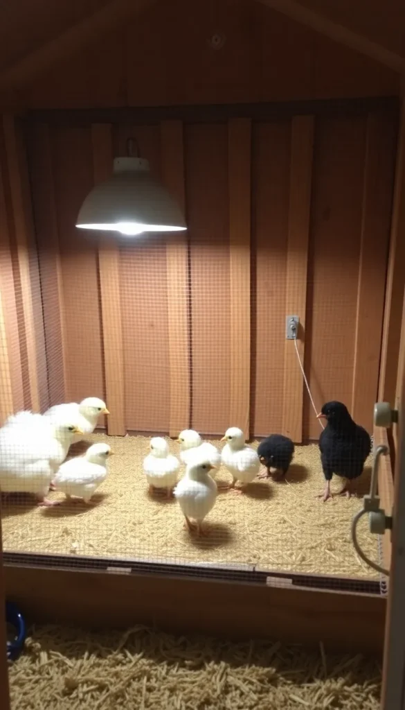 Partitioned Brooder Area