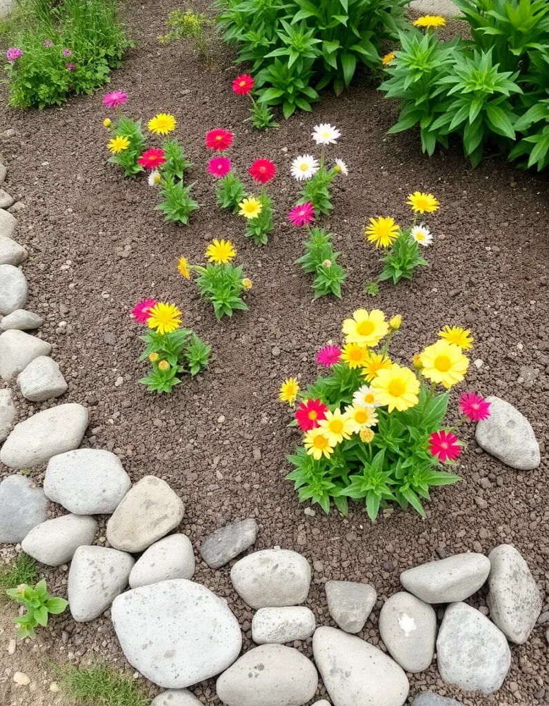 River Rock Garden Edging