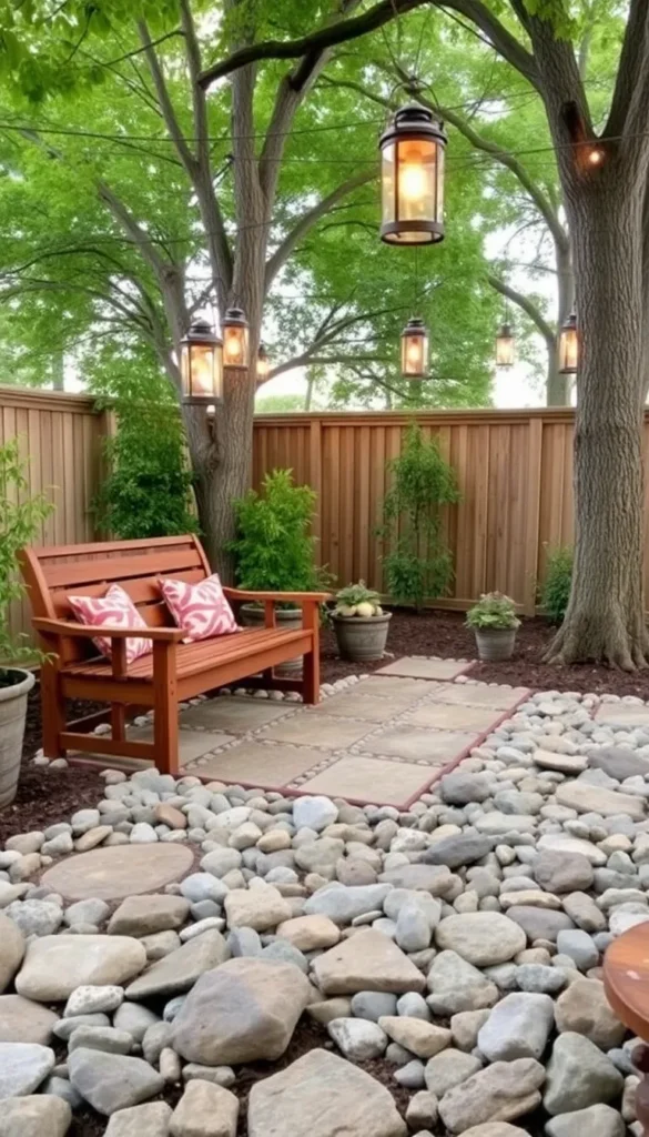 Rock-Inspired Outdoor Seating Area