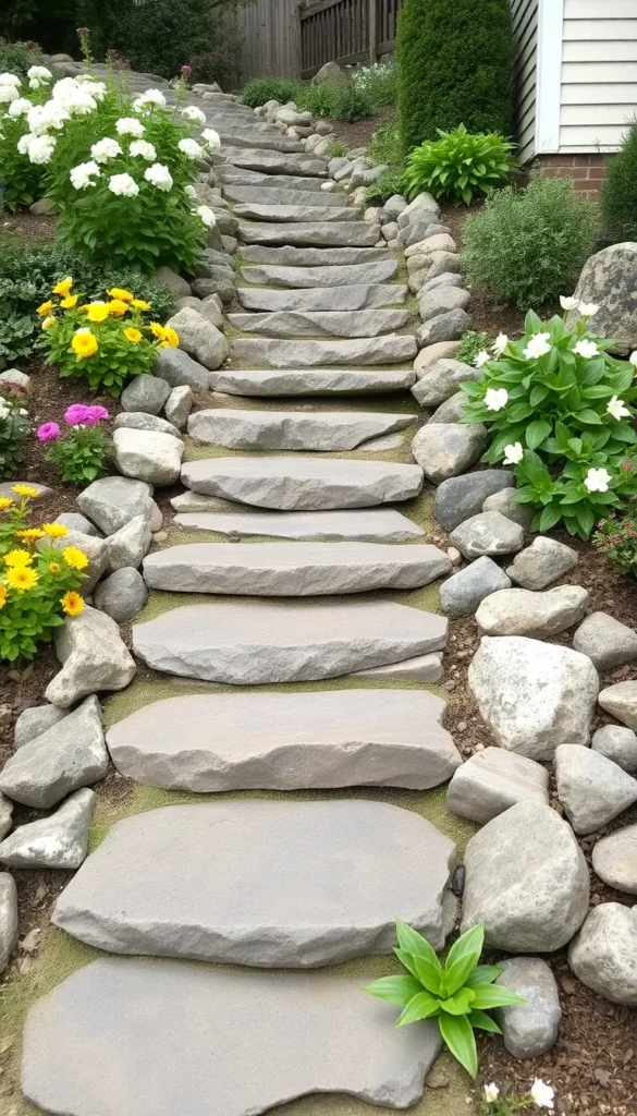 Rock-Lined Stairs
