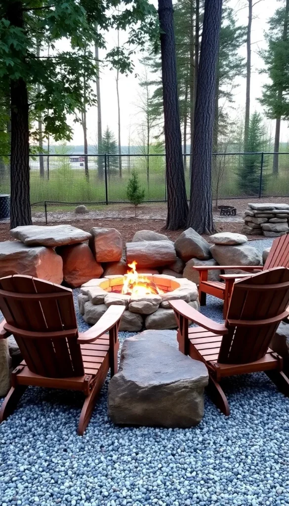 Rocky Fire Pit Area