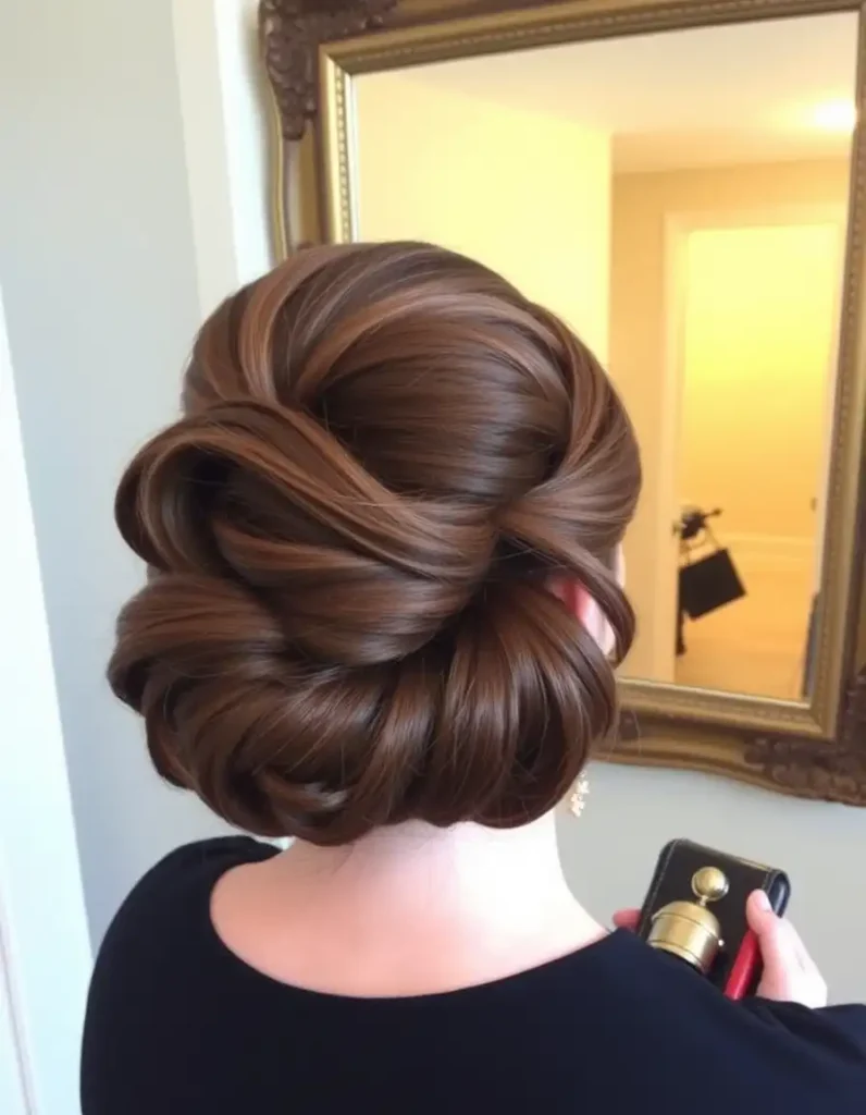 Rolled Fringe Updo