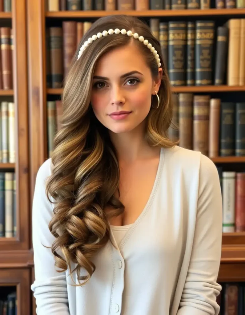 Side Part with Loose Curls