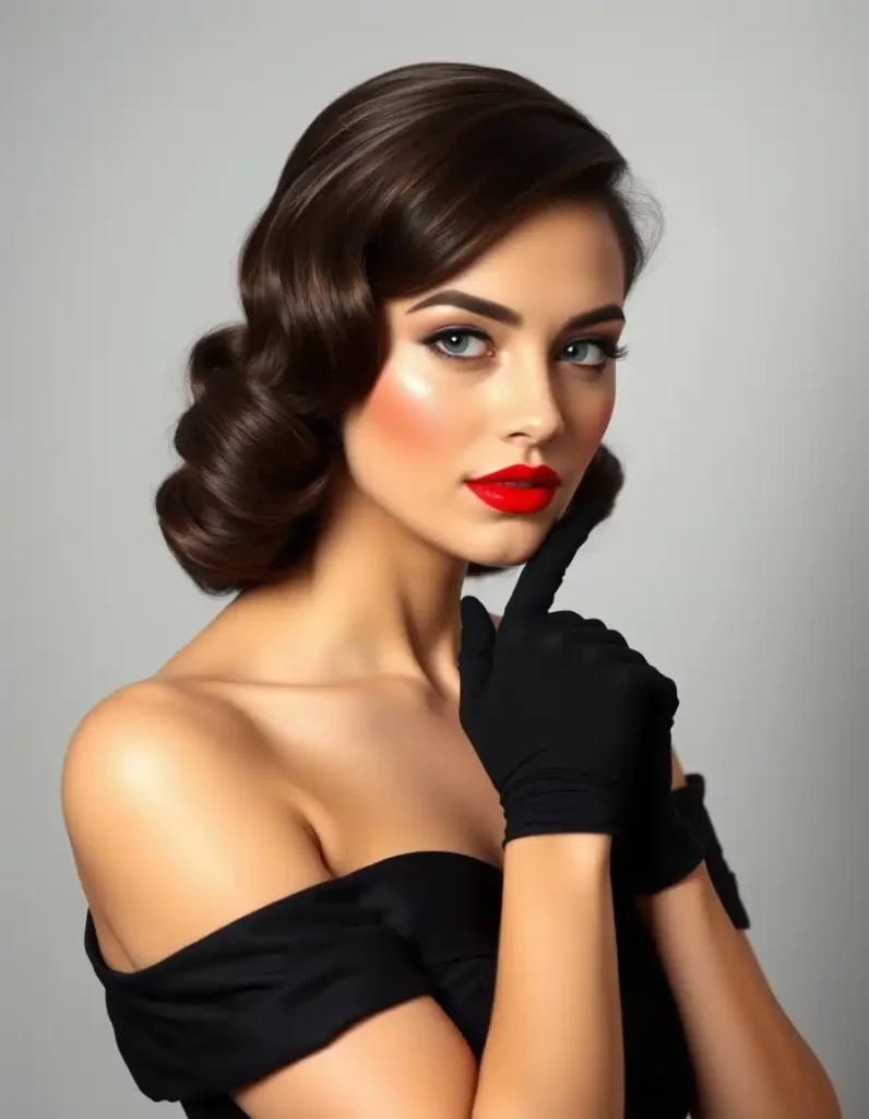 Side-Swept Vintage Waves