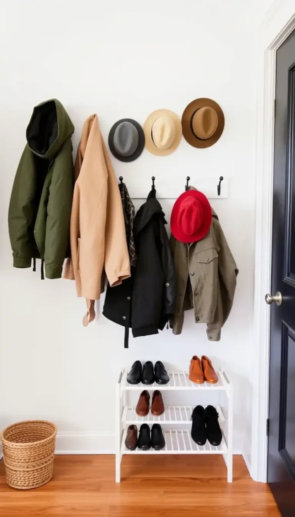 TJUSIG Coat Rack + Shoe Rack Combo