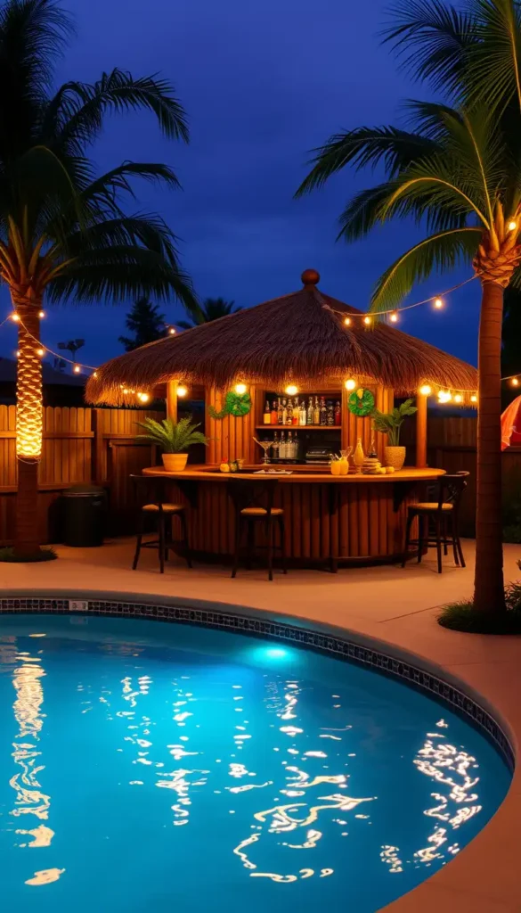 Tiki Bar and Poolside Seating