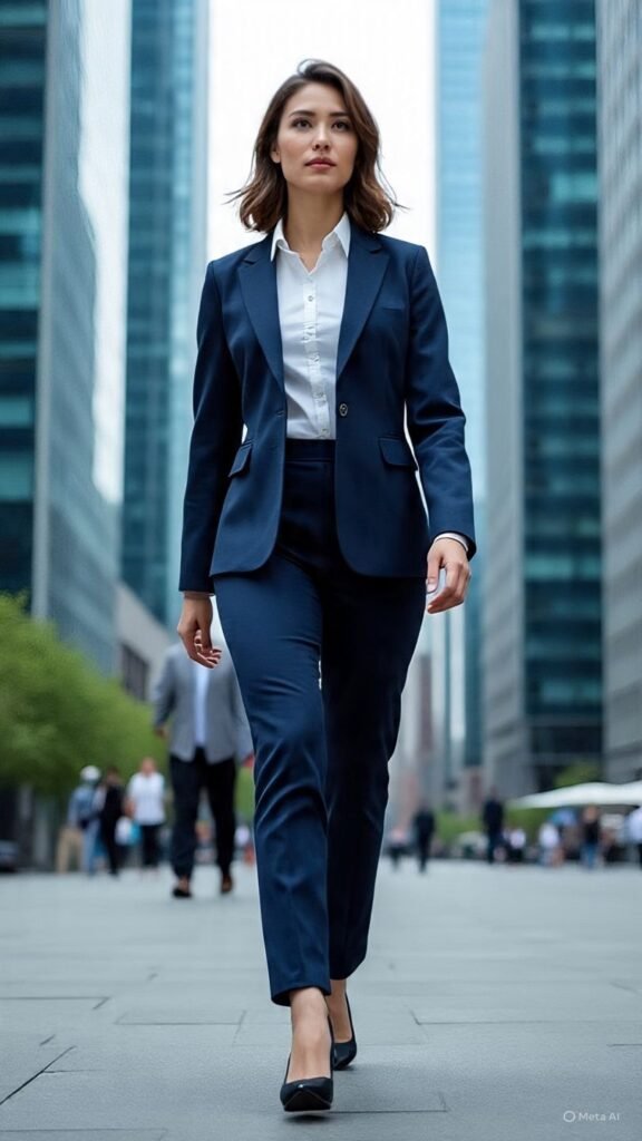 Classic Blazer with Tailored Trousers