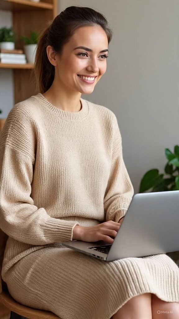 Coordinated Knit Set or Sweater Skirt Combo