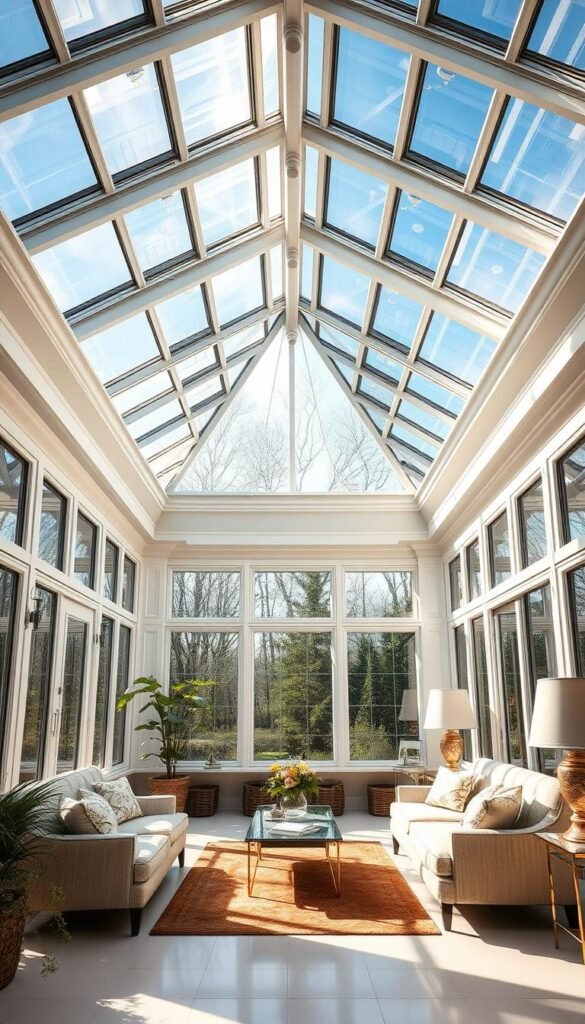 Luxury Glass Enclosure with Skylights