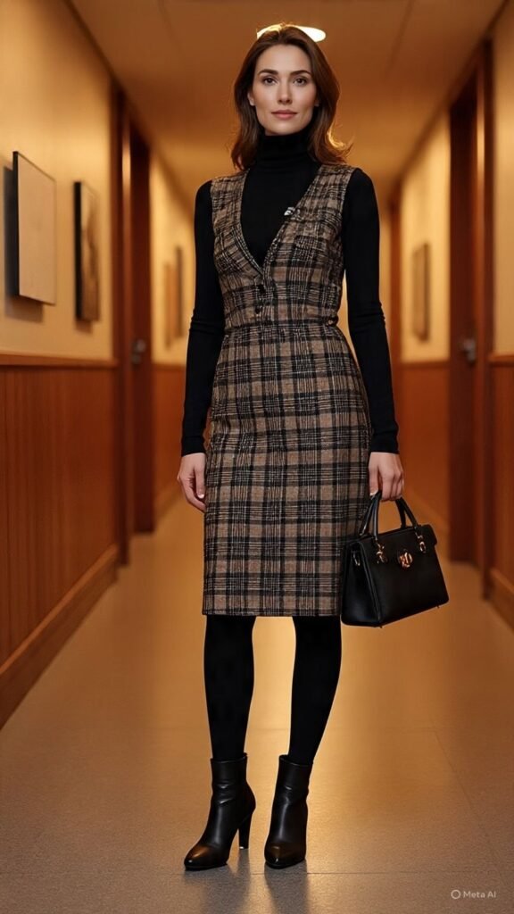 Turtleneck with Sleeveless Dress or Jumpsuit