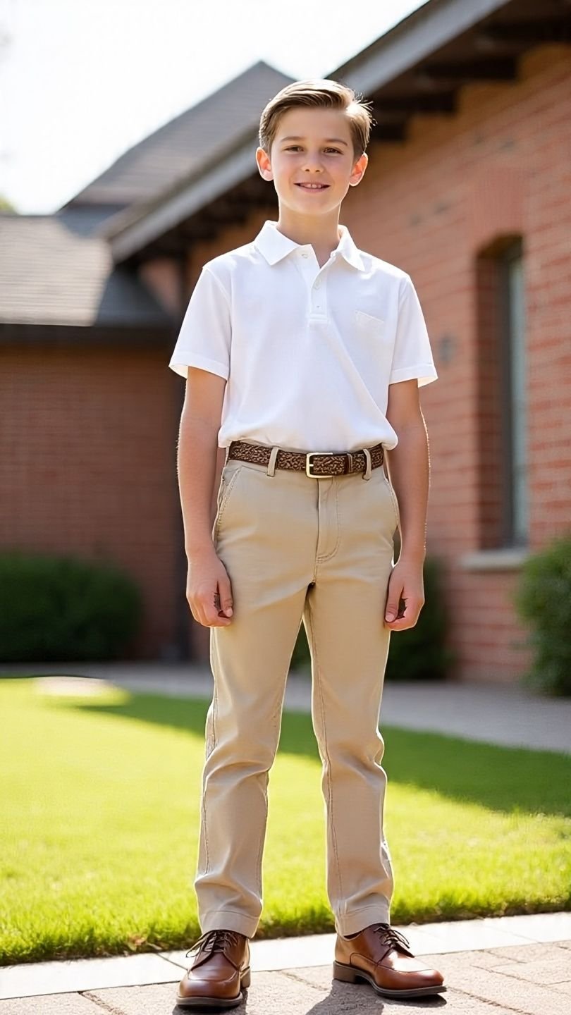 Boys Classic Chino in Forest Night